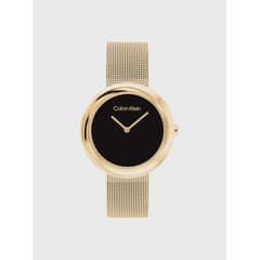 CALVIN KLEIN - Reloj Minimalist Twisted Bezel Dorado