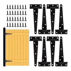 GENERICO - 10pcs Bisagras Alcayata Para Portón En T 8 Pulgadas Antióxid
