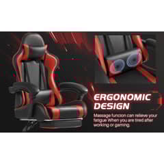 GENERICO - Silla Gamer Ergonómica Ajustable Falatale- Colores Rojo
