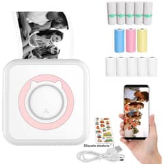 GENERICO - Mini Impresora Térmica Portátil Bluetooth Accesorios 13 Roll