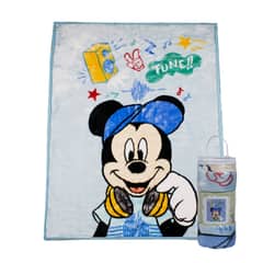DISNEY - Frazada Ultra Soft Mickey Music 110x140cm Celeste