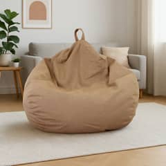 JOYTEK - Puff Pera de Lino talla XL 120x80 Marrón