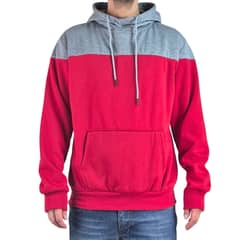 MPROPIA - Polerón Canguro Hombre Invierno Frisado Con Gorro Bi-Color 0220