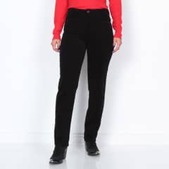 WADOS - PANTALON COTELE RECTO PUSH IN PUSH UP PRETINA BASICA UN BOTON