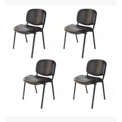CORI CORI - Pack 4 Silla Iso Meeting Ecocuero Negro