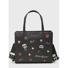 KARL LAGERFELD - Cartera satchel con pines - Maybelle