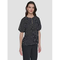 KARL LAGERFELD - Blusa chiffon con pliegues