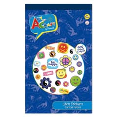 ART AND CRAFT - Block Stickers Adhesivos Caritas Felices 6pag Art&Craft