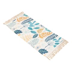 ALTERNATIVE - Bajada De Cama 60x130cm De Lino Grueso Con Diseño Floral 745