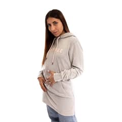 SPITFIRE - Polerón Hoodie Long Fit Mujer Beige.
