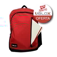 GENERICO - Mochila UBLOX Ventura 15.6" Roja - 22 Lt