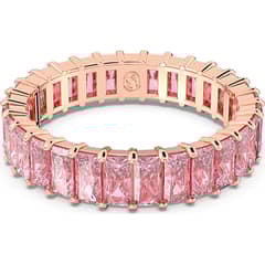 SWAROVSKI - Anillo Matrix, Talla Baguette, Rosa, Baño Tono Rosa 5648287