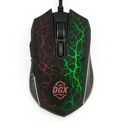 DGX - Mouse Gamer Crank Alta Precisión Retroiluminado RGB Ergonómico