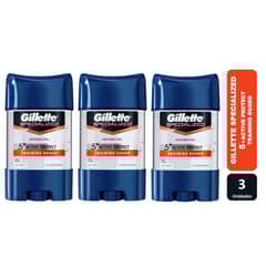 GILLETTE - Pack X 3 Desodorante Gel Specialized Training Guard