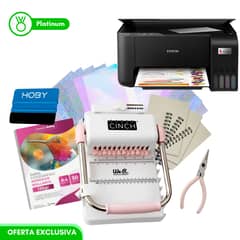 AMERICAN CRAFTS - Encuadernadora Cinch Rosada + impresora L3210 Epson SB79