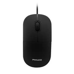 PHILCO - Mouse Optico Usb Ergonómico - Negro