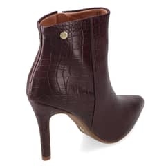 VIZZANO - Botin Mujer Croco Tago Aguja 10cm Chocolate