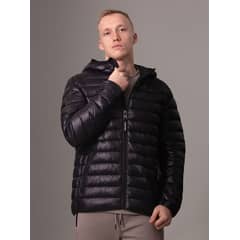 CALVIN KLEIN - Parka con Gorro Packable Negro