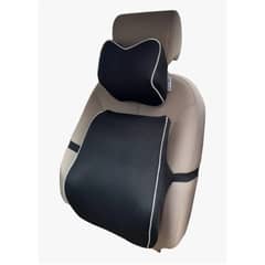 GENERICO - Cojín Soporte Lumbar Auto Escritorio Cg Care 44x35 Cm Negro Polyester