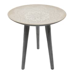 FLIPEREX - Mesa De Centro Redonda Lateral Living Mesa Diseño Mandala