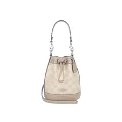 COACH - Mini Bucket Bag In Signature Canvas Sand Taupe CW299