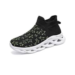 DANWEILE - Zapatillas deportivas casuales para correr en blanco y negro