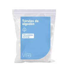 GENERICO - Tórulas de Algodón Premium 0.5gr X 100 Unidades - viRa