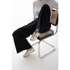 BRICK LONDON - Zapatilla Mujer Cuero Blanco Rayo Rosado