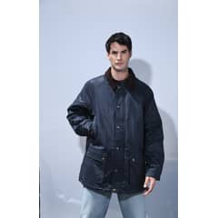 BRICK LONDON - Chaqueta Hombre Elton Navy 100% Algodón Waxed