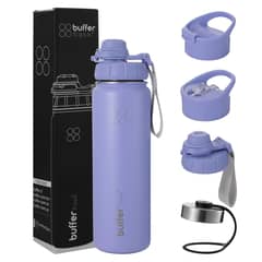 BUFFER FLASK - Termo Botella Agua Termica Acero Inoxidable+Tapas - Lavanda