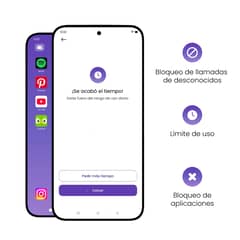 SOYMOMO - Telefono Celular para Adolescentes Control parental Momophone Plateado