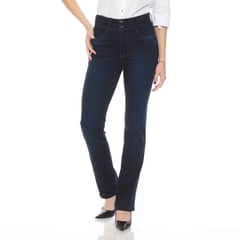 WADOS - JEANS RECTO TIRO ALTO PRETINA 2 BOTONES PUSH UP