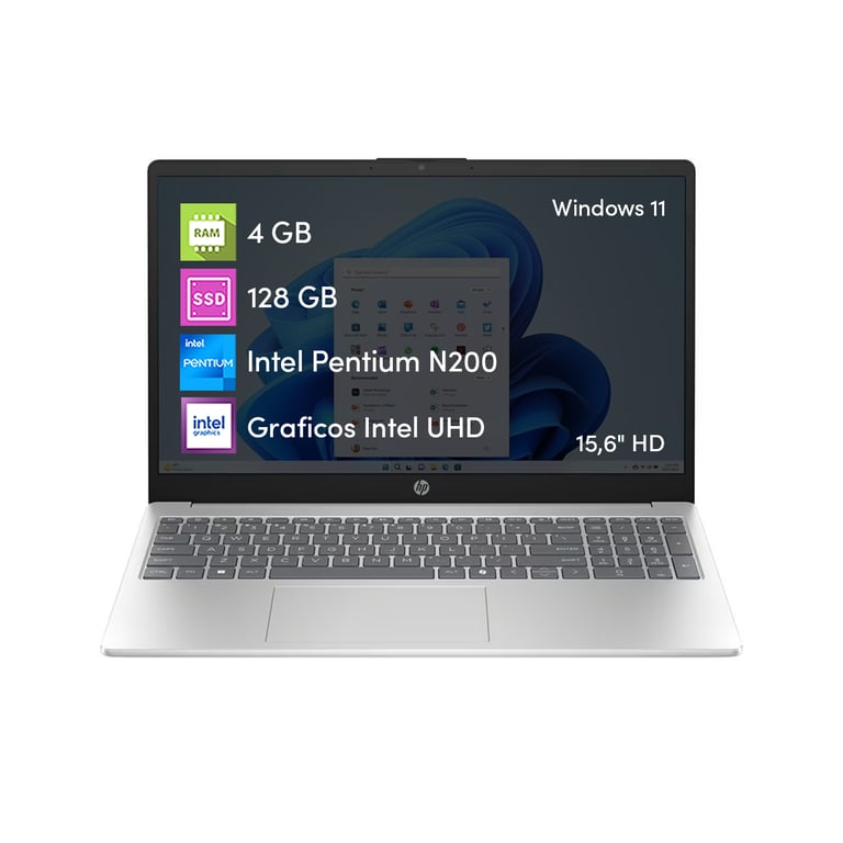 Notebook Intel 4GB 128GB SSD 156 Win11