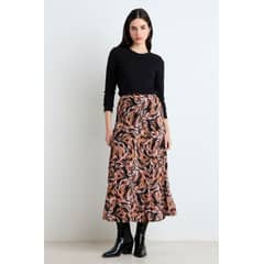 ASH - Falda Larga Verde Musgo Mujer