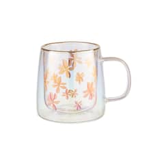 ADAGIO TEAS - Taza Doble Vidrio Brushed Flowers Iridescent 250 ml
