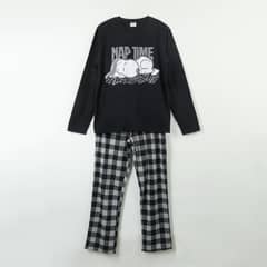 SNOOPY - Conjunto Pijama Hombre Nap Time Negro