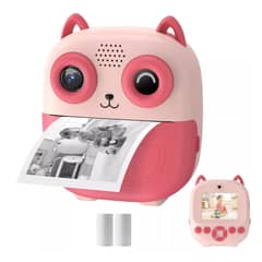 GENERICO - CAMARA FOTOGRAFICA PARA NIÑOS CON IMPRESION INSTANTANEA ROSADA