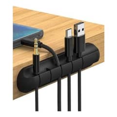 GENERICO - Organizador de Cables de Silicona para Escritorio con 5 Ranuras