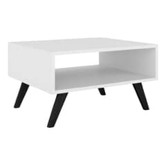 GENERICO - Mesa de Centro Retro Espacios Blanca Práctica y Elegante