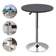 GENERICO - Mesa de Bar Ajustable de Madera y Metal para Comedor