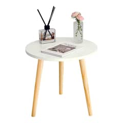 GENERICO - Mesa Redonda Minimalista de Madera para Espacios Modernos