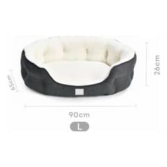 GENERICO - Cama Ovalada Grande para Perros con Bordes Elevados