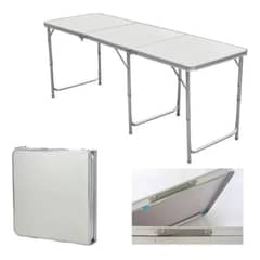 GENERICO - Mesa Plegable Portátil 180m Ideal para Camping y Eventos