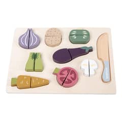 GENERICO - Verduras Didácticas de Madera para Cortar y Jugar