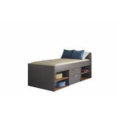 TAHUARI - Cama New Conect GrafitoJatoba
