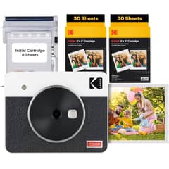 KODAK - Cámara e Impresora Fotográfica Mini Shot 3 Retro + 60 Papeles
