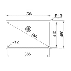 FRANKE - Lavaplatos de acero Box BXX 110-68 BXX 210-68