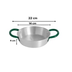 GENERICO - Paila De Huevo Aluminio 14cm Cocina Práctica Con Asas