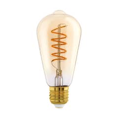 EGLO - Ampolleta Deco Ambar espiral 4W E27 ST64 DM64 2200K 270LM