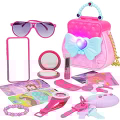KUANGYE - Set De Belleza Cartera Y Accesorios Luces Y Sonidos 17 Pzs